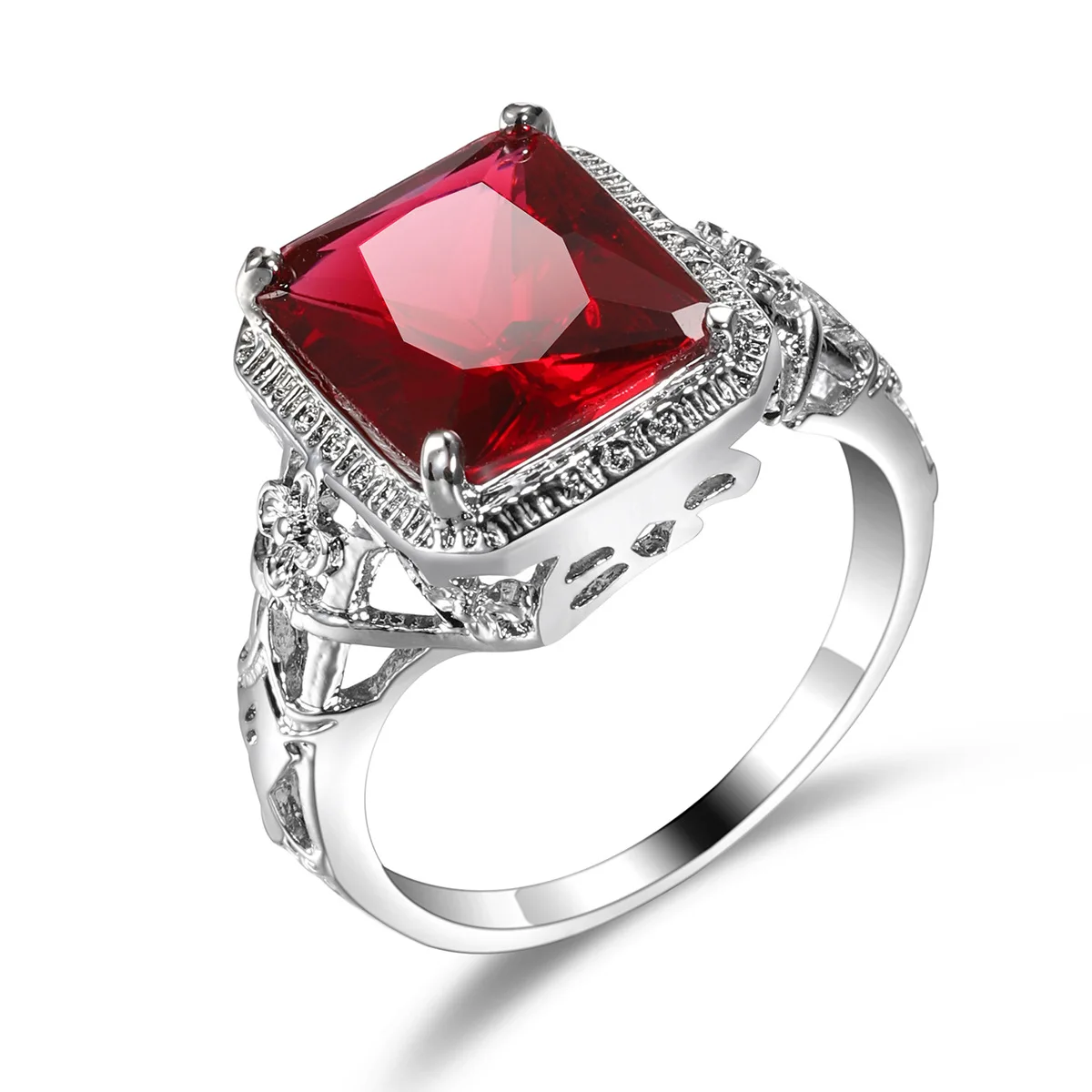 🎅 Early Xmas Sales 🎄 Last Day Discount 🌸Hollow Engraved Flower Wedding Ring for Women - Image 5