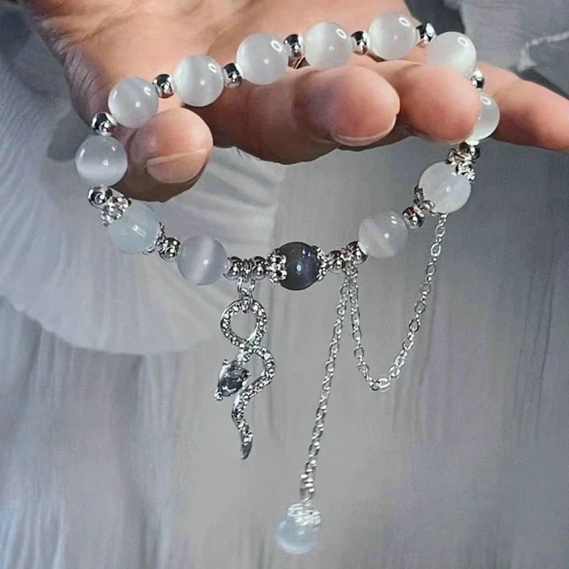 Simple Green Popcorn Beaded Crystal Bracelet for Women - Image 22